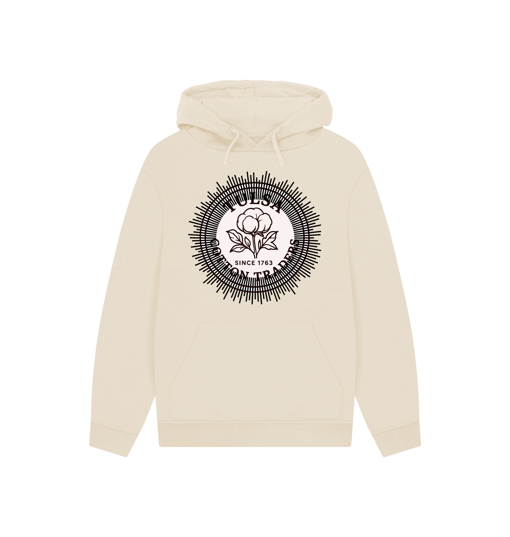 Oat Printed Hoody Front