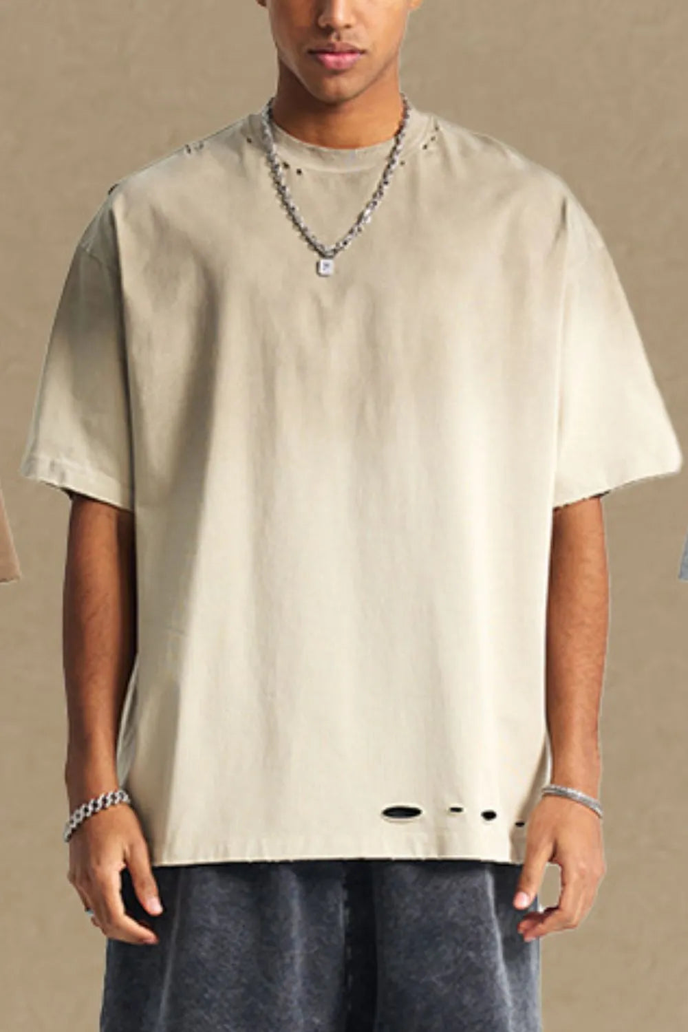 Men's Round Neck Half Sleeve T-Shirt - Premium T-Shirt from Trendsi - Just $25.88! Shop now at Craftklart.store