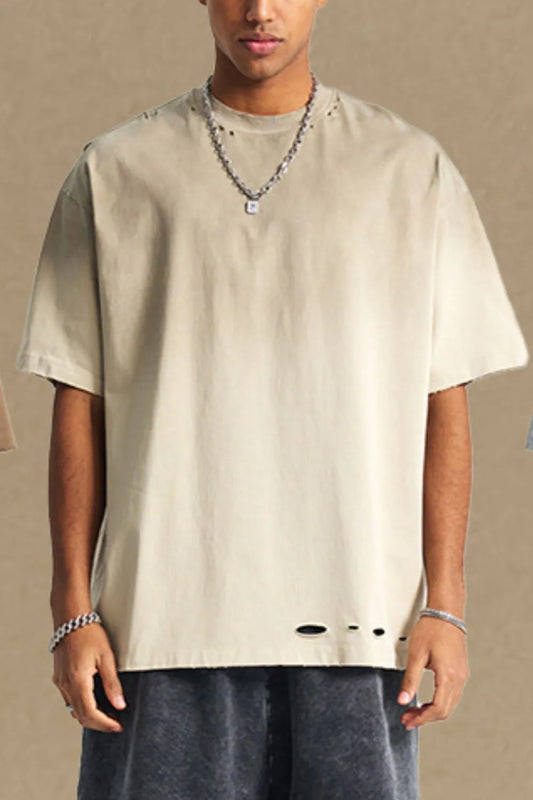 Men's Round Neck Half Sleeve T-Shirt - Premium T-Shirt from Trendsi - Just $25.88! Shop now at Craftklart.store