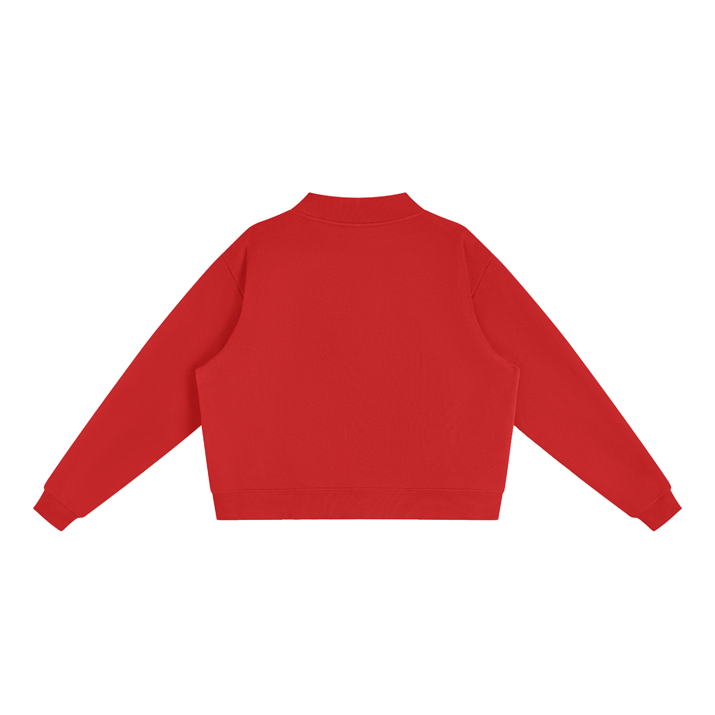 Oversized Mock-Neck Crop Sweatshirt