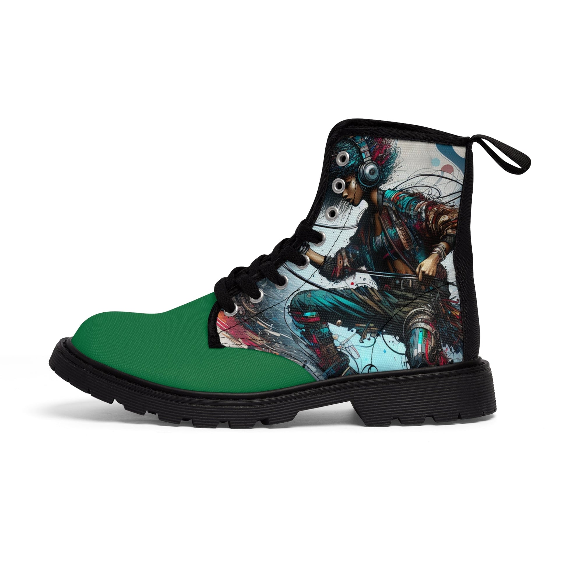 Men's Urban Print Canvas Boots (Green) - Premium Boots from Craftklart.store - Just $56.17! Shop now at Craftklart.store