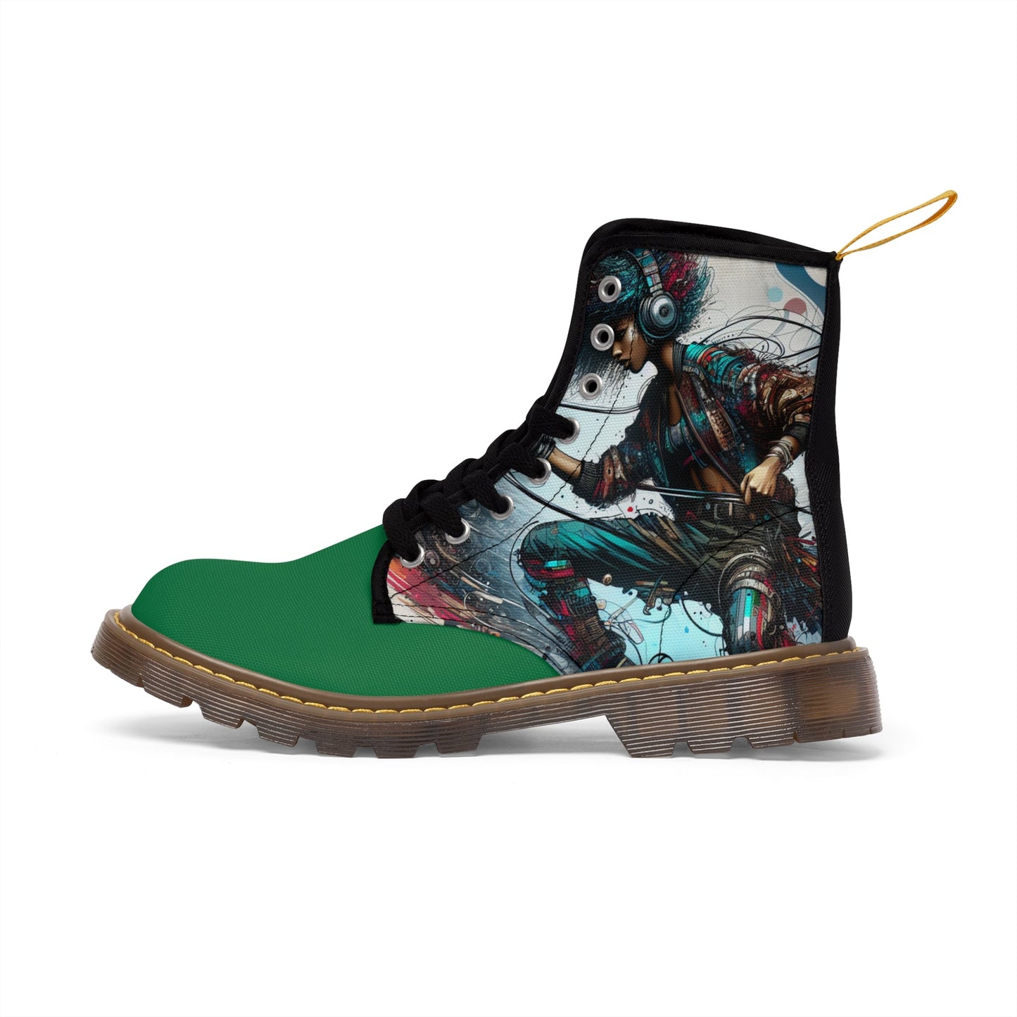 Men's Urban Print Canvas Boots (Green) - Premium Boots from Craftklart.store - Just $56.17! Shop now at Craftklart.store