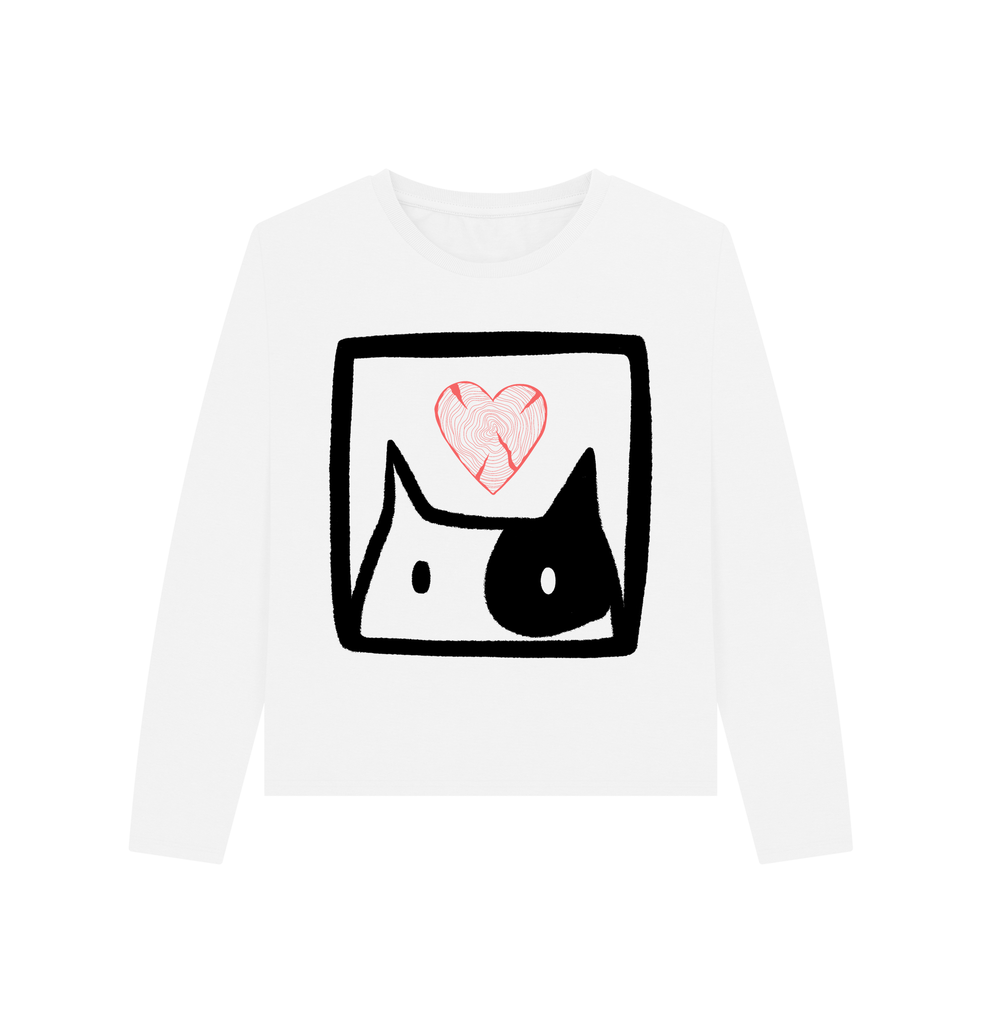 White Printed T-shirt Front