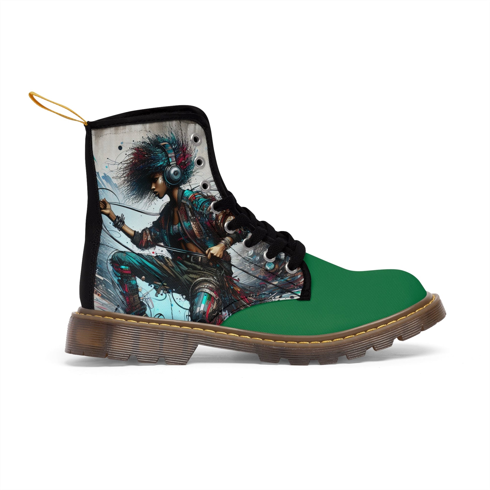 Men's Urban Print Canvas Boots (Green) - Premium Boots from Craftklart.store - Just $56.17! Shop now at Craftklart.store