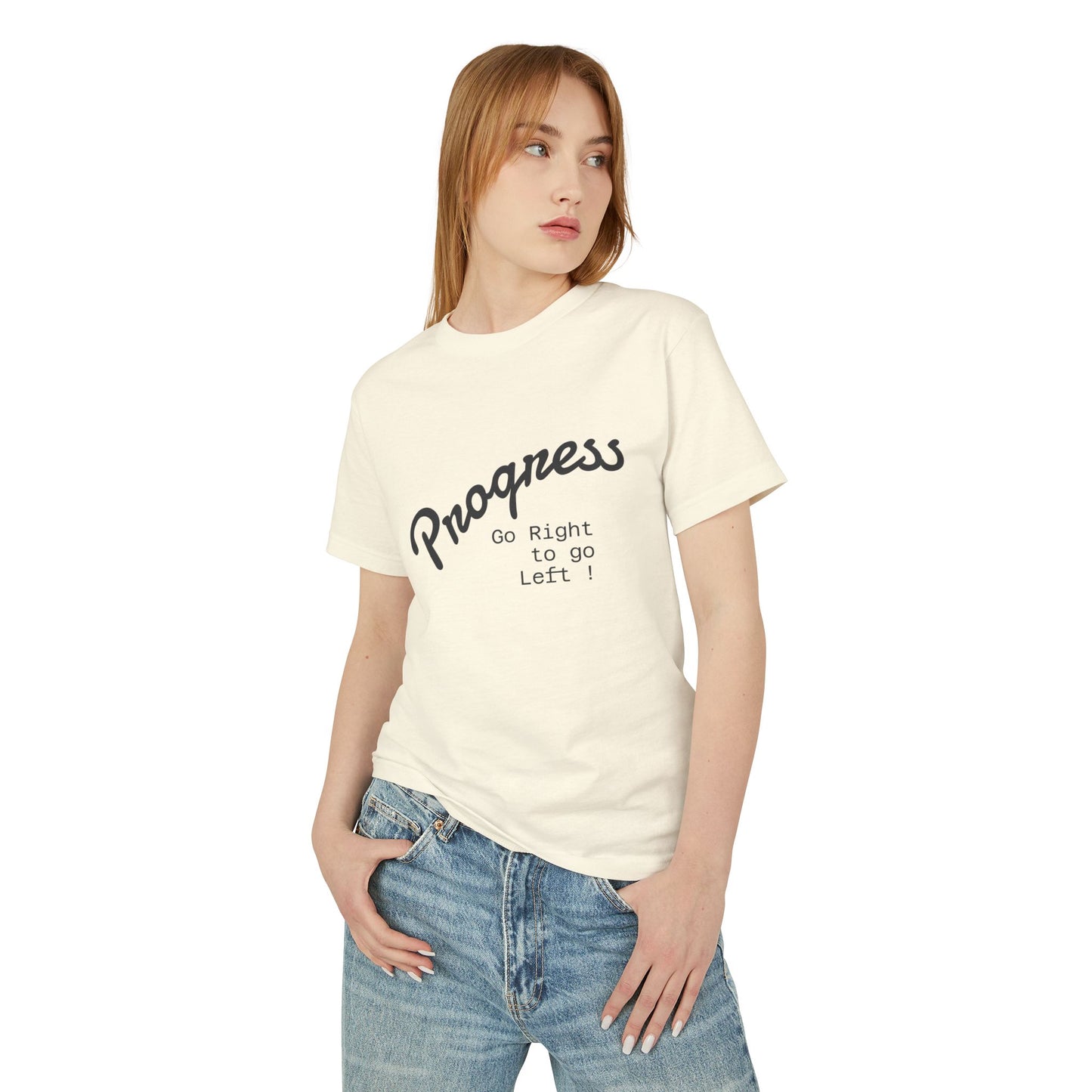 Funny Progress Tee - Unisex Heavyweight Cotton Shirt for Positive Vibes - Premium T-Shirt from Printify - Just $28! Shop now at Craftklart.store