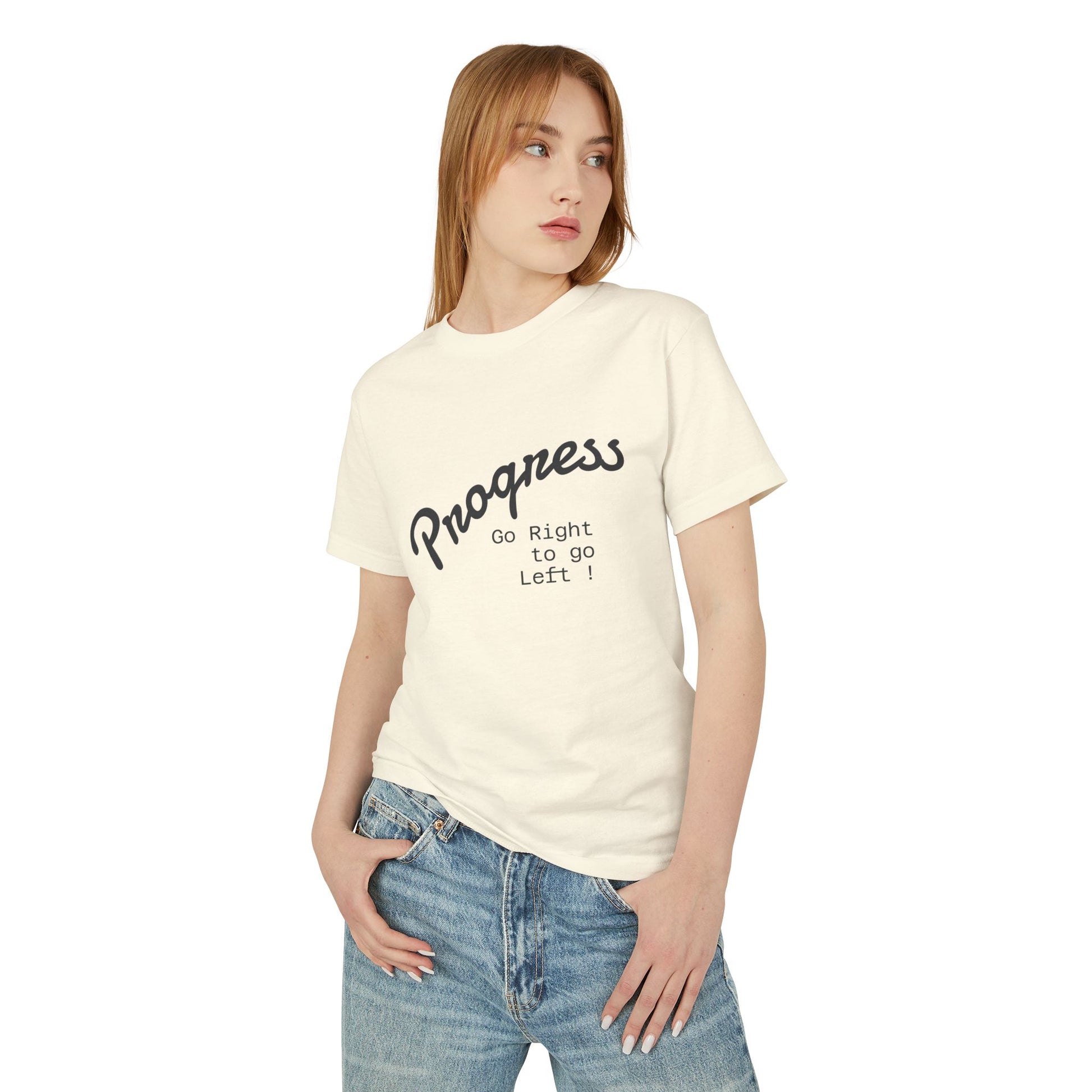 Funny Progress Tee - Unisex Heavyweight Cotton Shirt for Positive Vibes - Premium T-Shirt from Printify - Just $28! Shop now at Craftklart.store