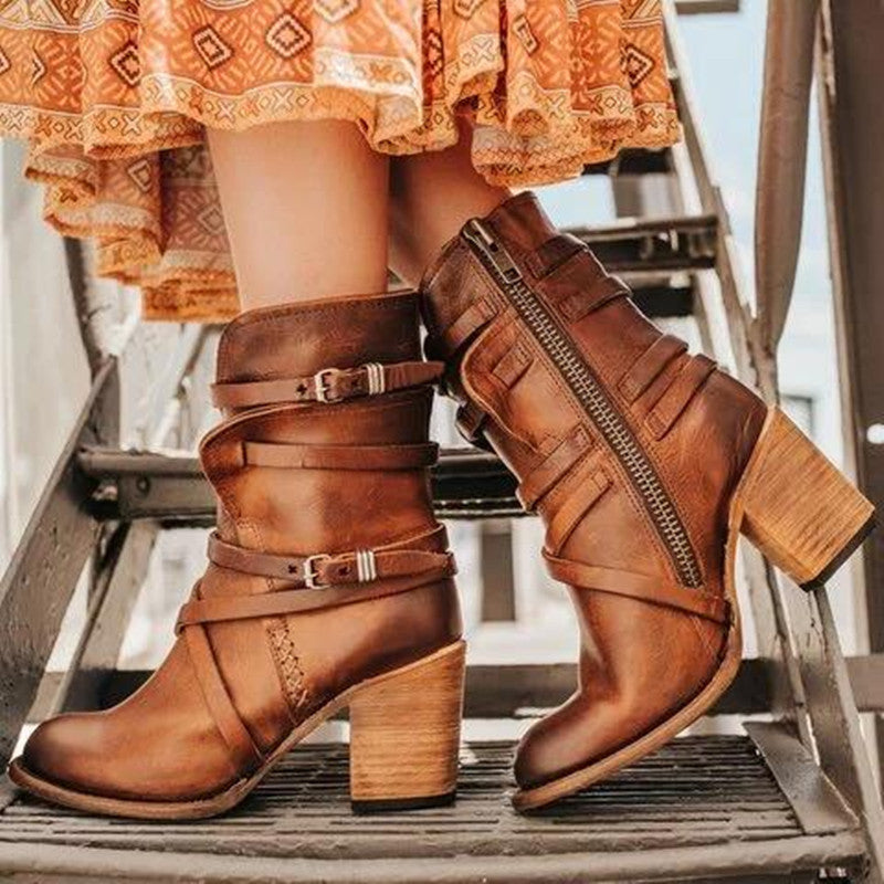large size winter  leather boots