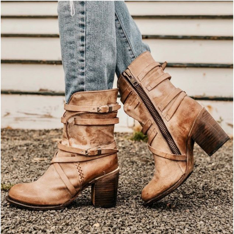 large size winter  leather boots