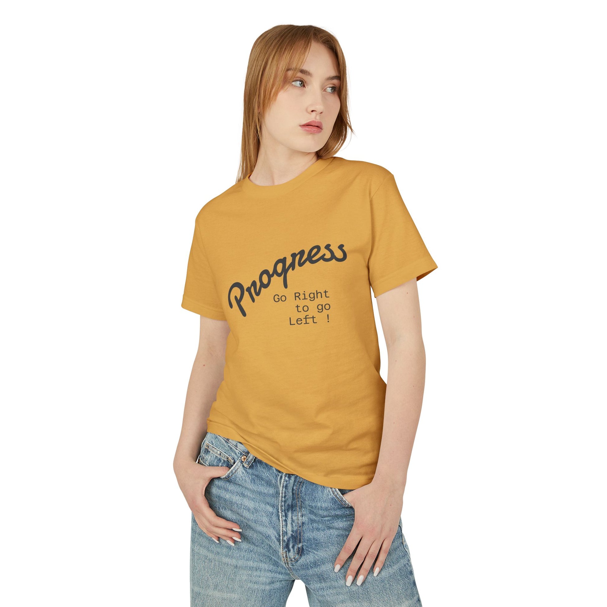 Funny Progress Tee - Unisex Heavyweight Cotton Shirt for Positive Vibes - Premium T-Shirt from Printify - Just $28! Shop now at Craftklart.store