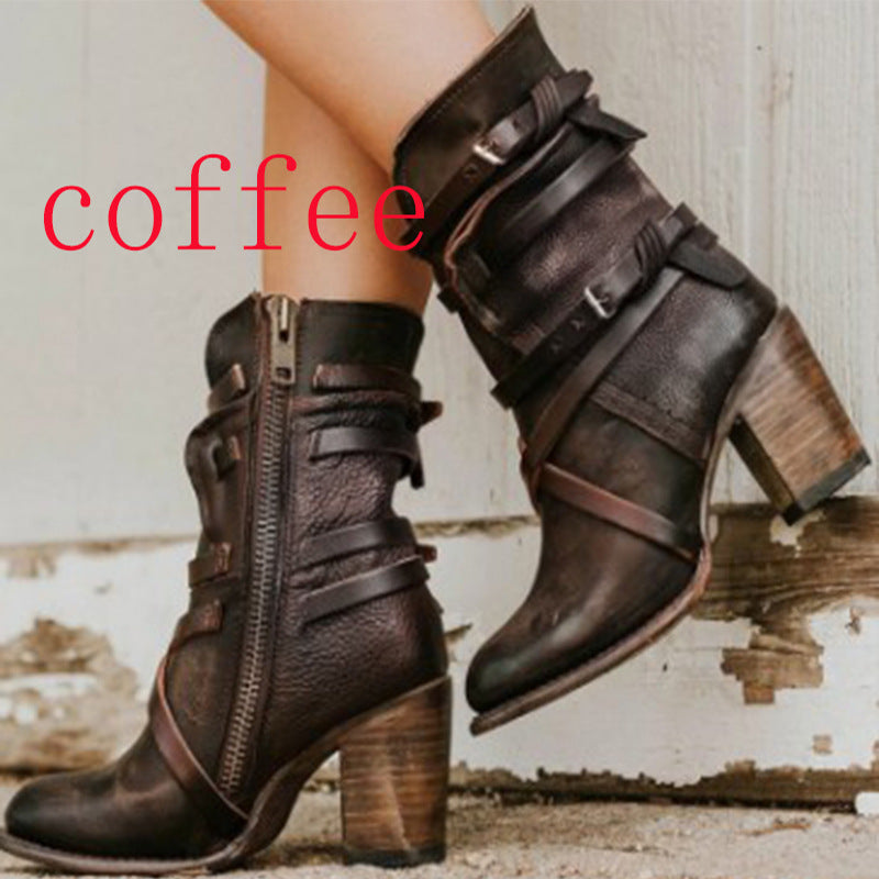 large size winter  leather boots