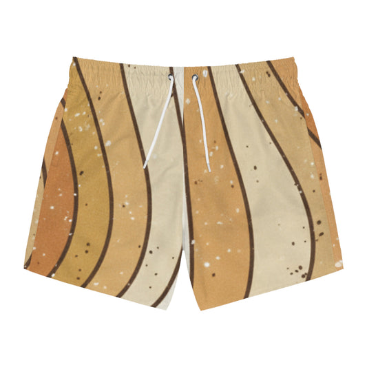 Men's Swim Trunks — Bold AOP Beach Shorts