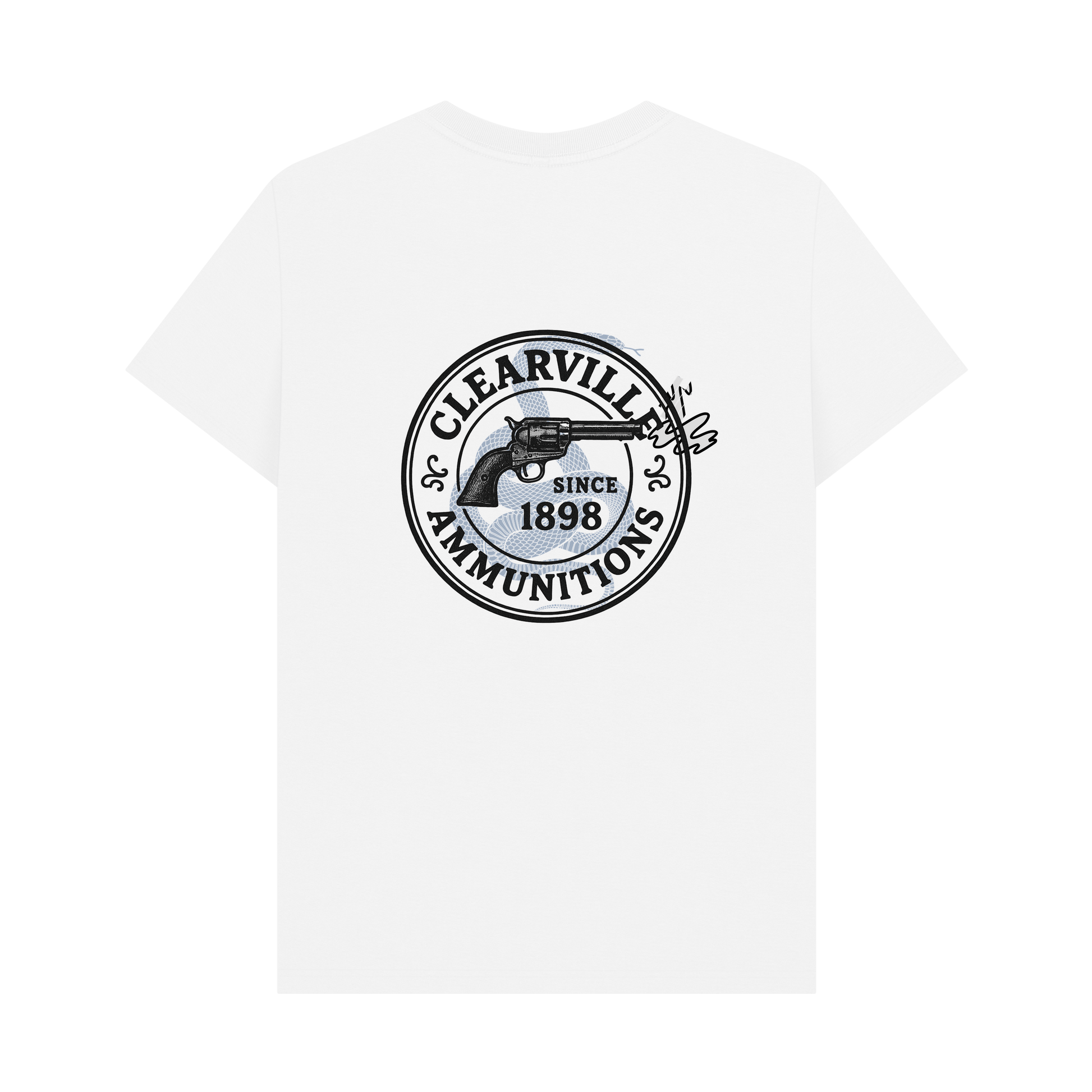 White Printed T-shirt Back