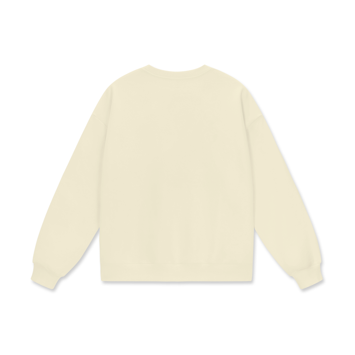 ODMPOD Stillform Heavyweight Sweatshirt showing a cozy, dark-colored unisex sweatshirt with a relaxed fit and ribbed cuffs.