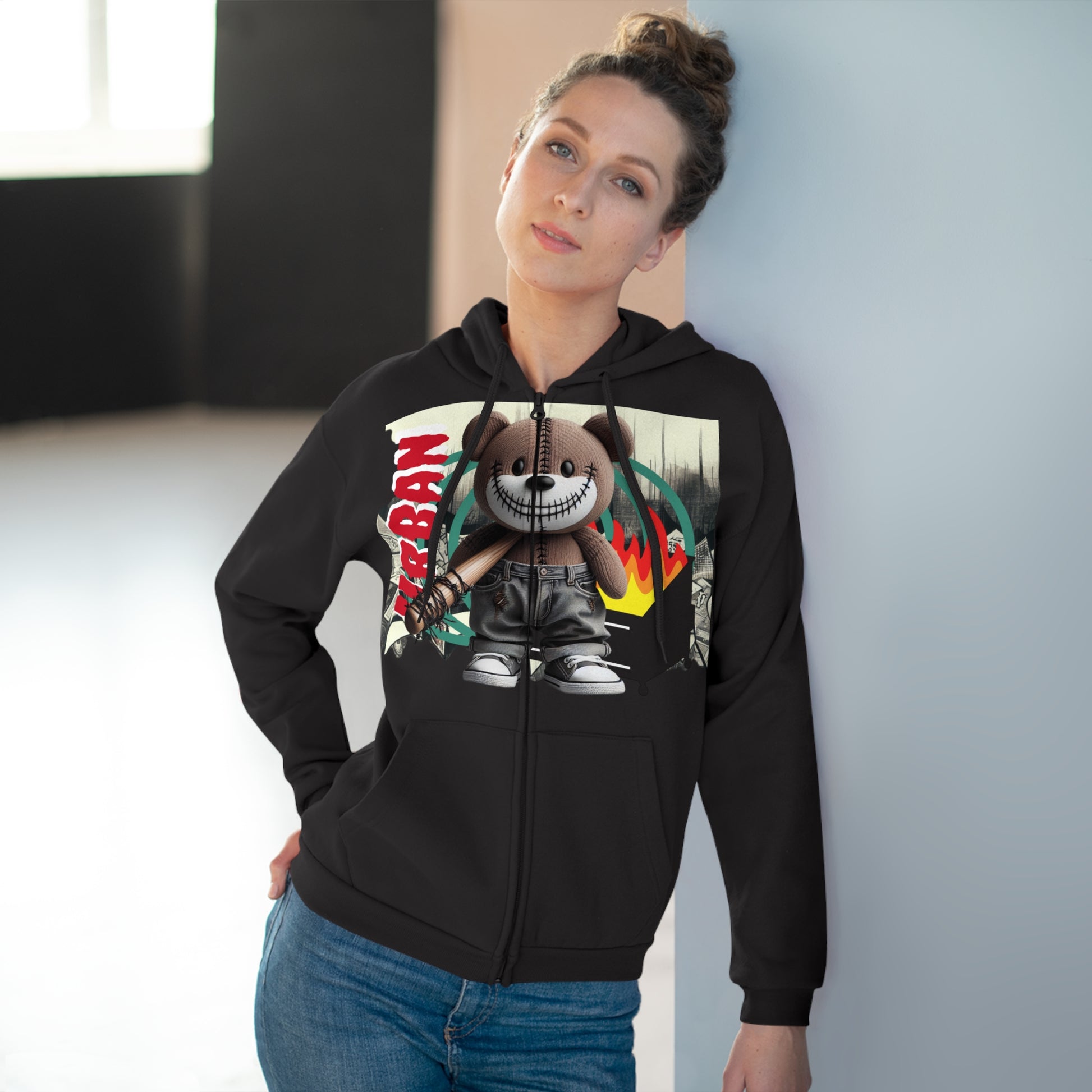 Urban Street Unisex Hooded Zip Sweatshirt - Premium Hoodie from Craftklart.store - Just $44.10! Shop now at Craftklart.store