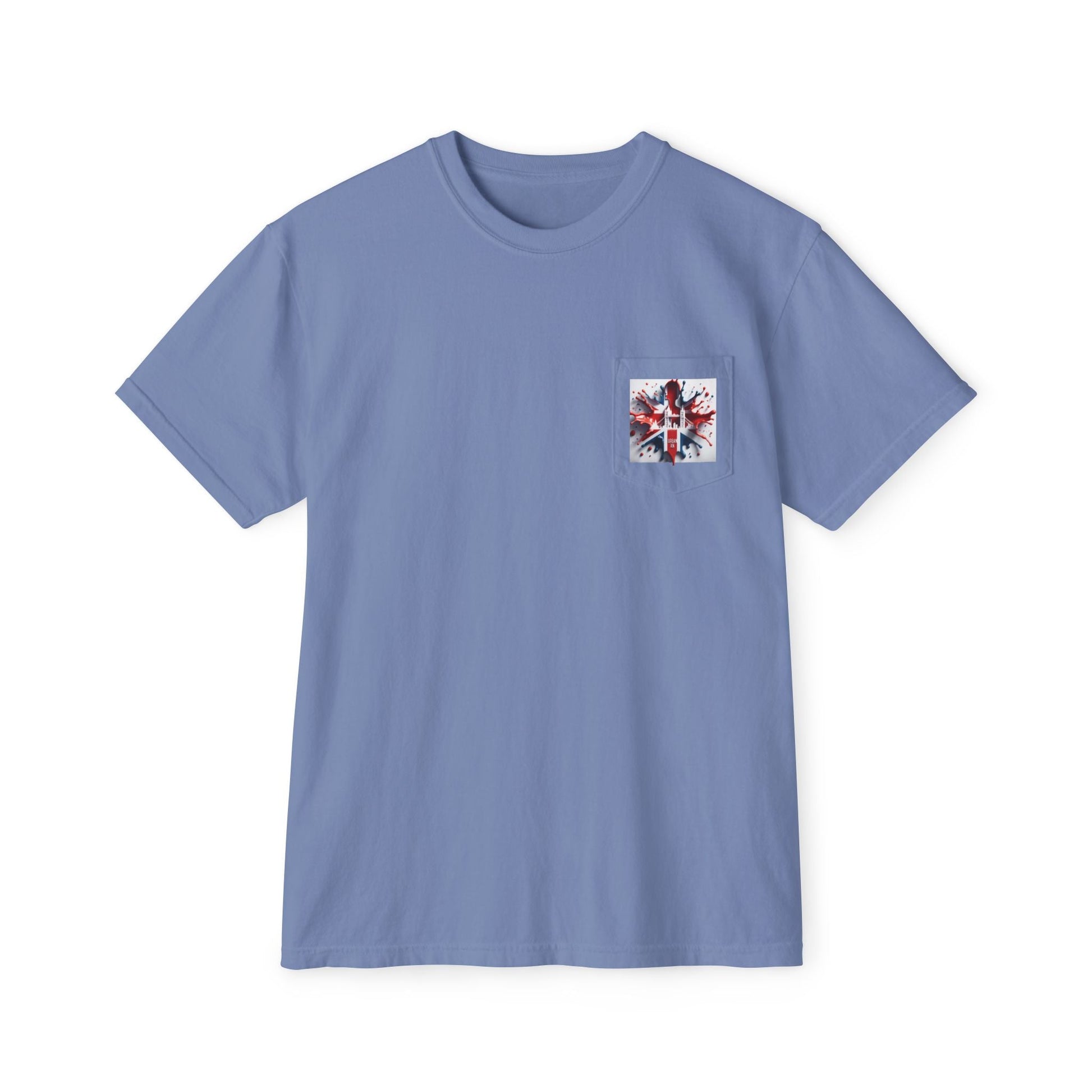 Adventure-Inspired Unisex Pocket T-Shirt with UK Design - Premium T-Shirt from Printify - Just $33! Shop now at Craftklart.store