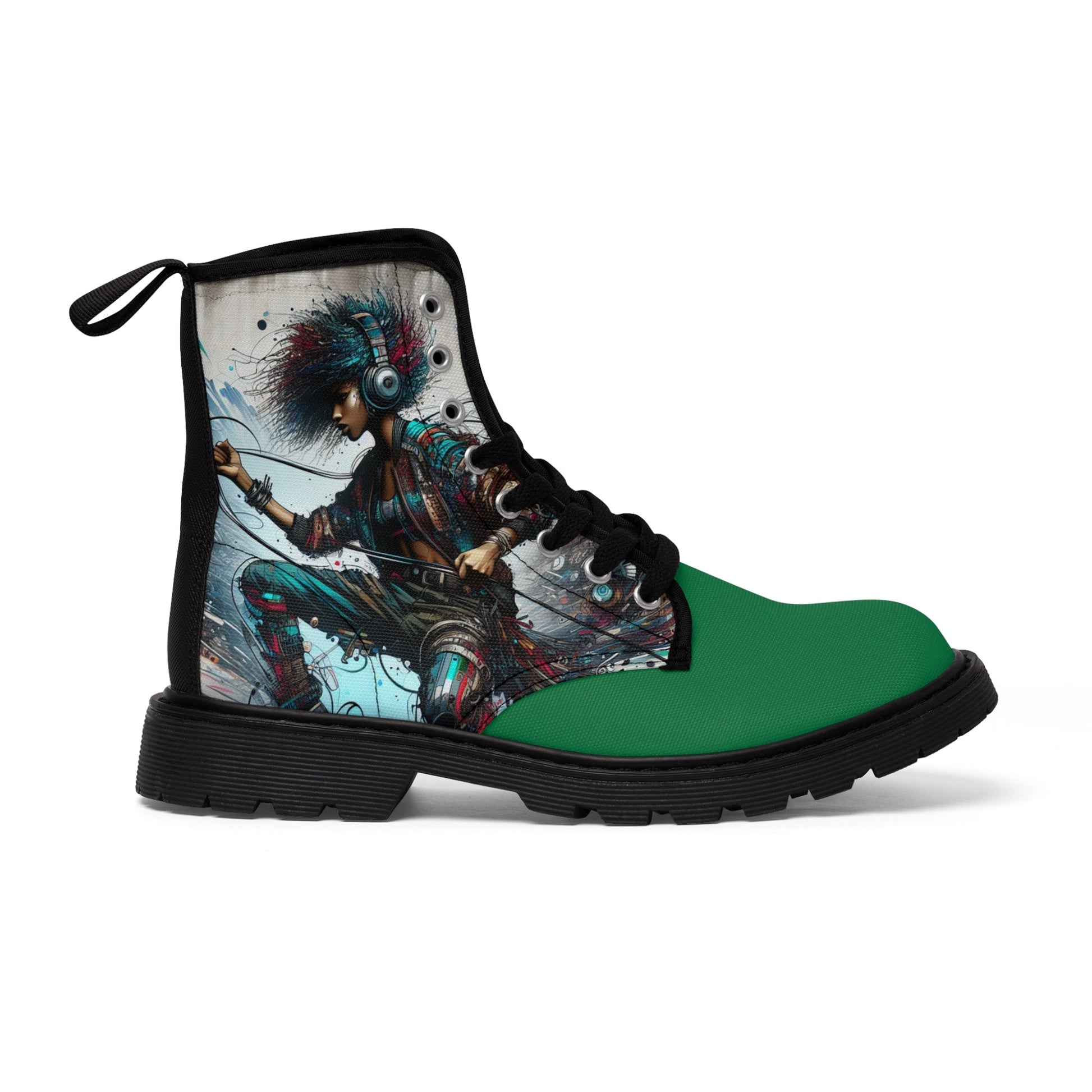 Men's Urban Print Canvas Boots (Green) - Premium Boots from Craftklart.store - Just $56.17! Shop now at Craftklart.store