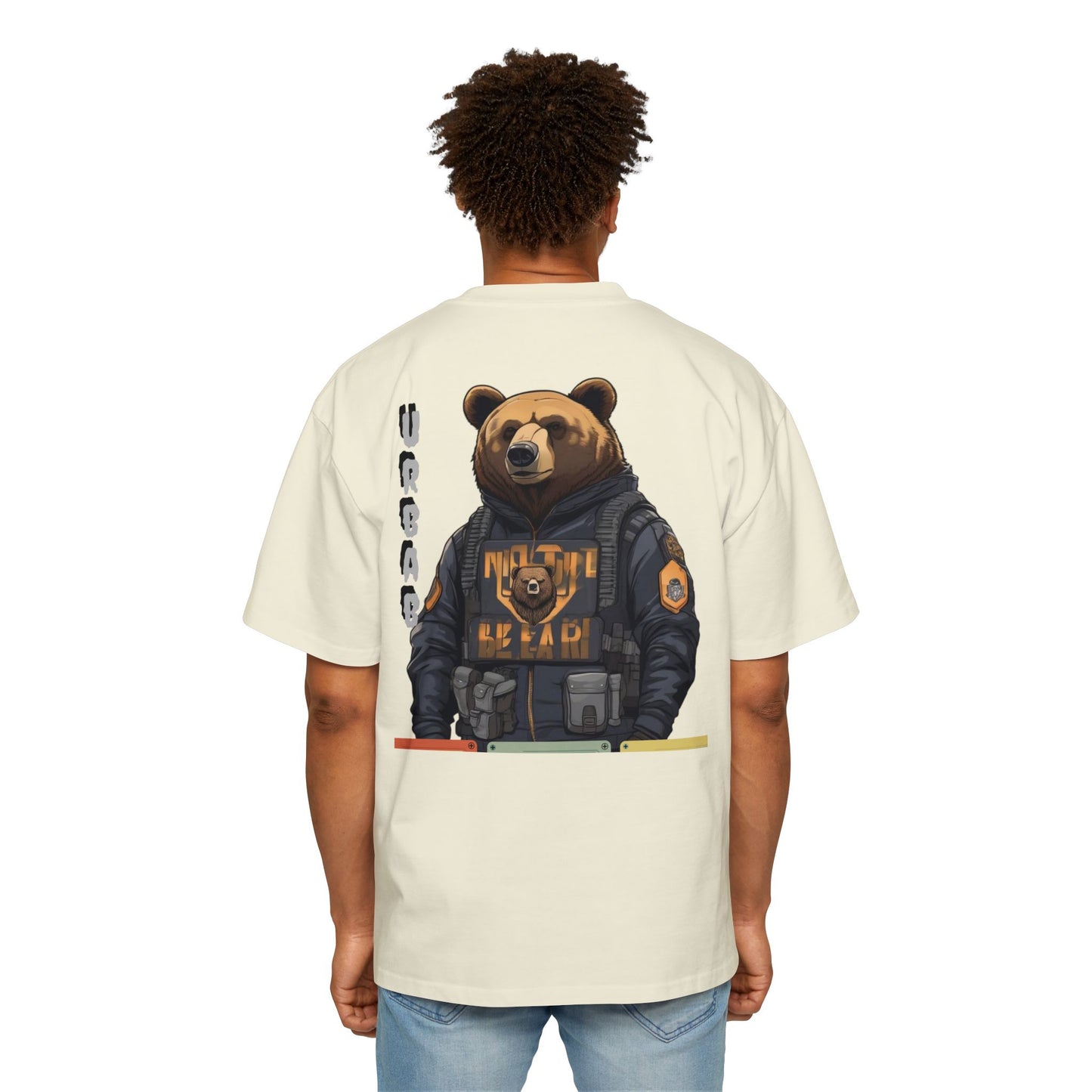 Urban Bear Men's Heavy Oversized Tee - Premium T-Shirt from Craftklart.store - Just $33.73! Shop now at Craftklart.store