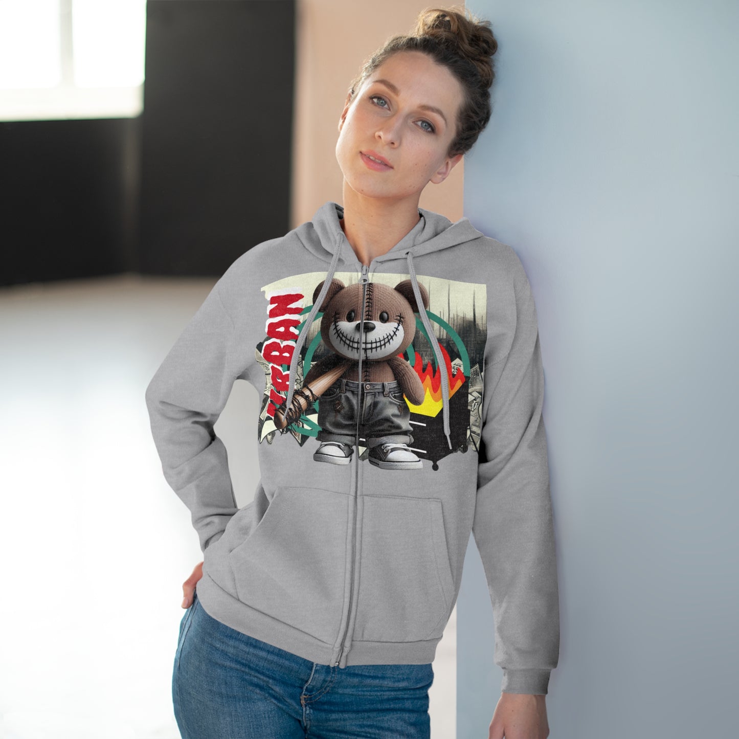 Urban Street Unisex Hooded Zip Sweatshirt - Premium Hoodie from Craftklart.store - Just $44.10! Shop now at Craftklart.store