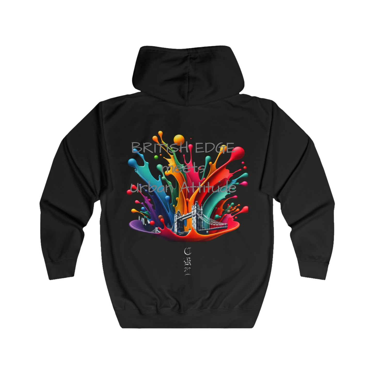 London Splash Full Zip Hoodie - Premium Hoodie from Printify - Just $38.85! Shop now at Craftklart.store