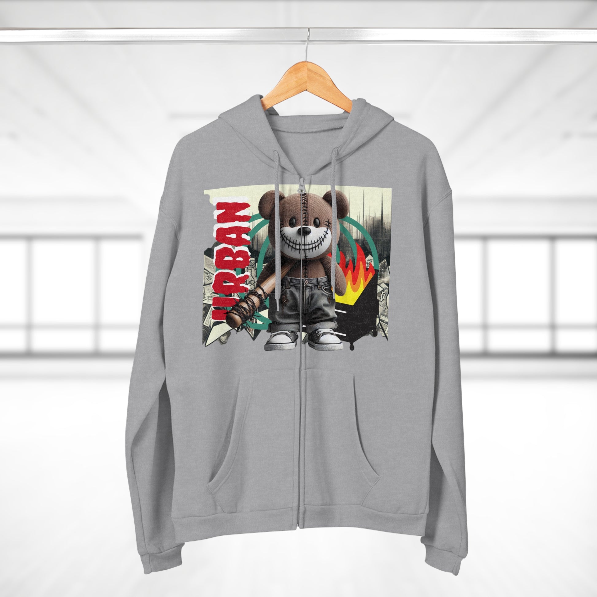 Urban Street Unisex Hooded Zip Sweatshirt - Premium Hoodie from Craftklart.store - Just $44.10! Shop now at Craftklart.store