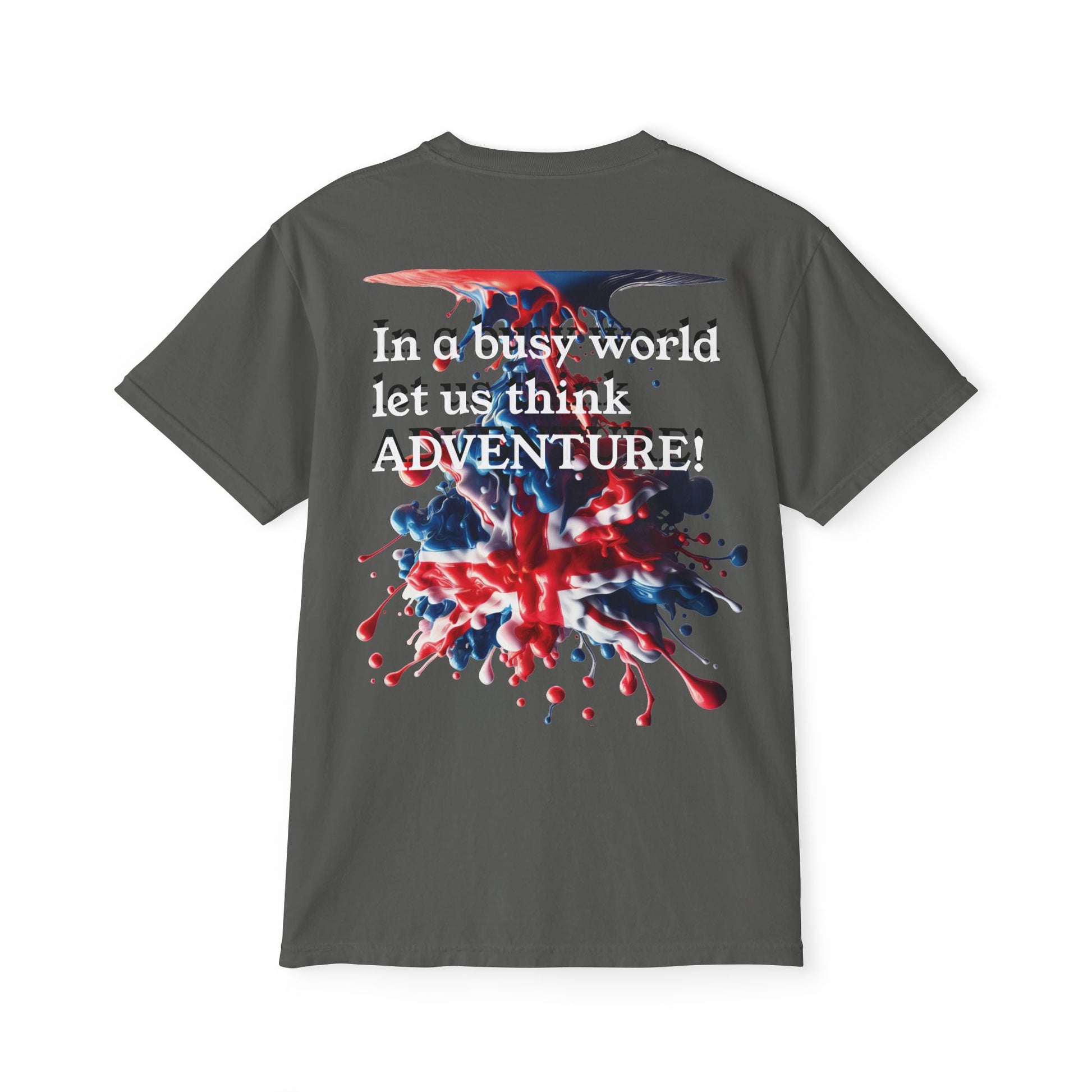 Adventure-Inspired Unisex Pocket T-Shirt with UK Design - Premium T-Shirt from Printify - Just $27.01! Shop now at Craftklart.store