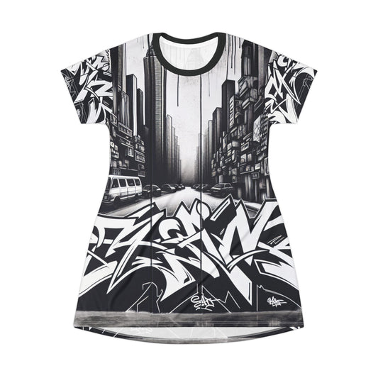 CKL Streetwear 2 T-Shirt Dress (AOP) - Premium T-Shirt from Craftklart.store - Just $35.90! Shop now at Craftklart.store