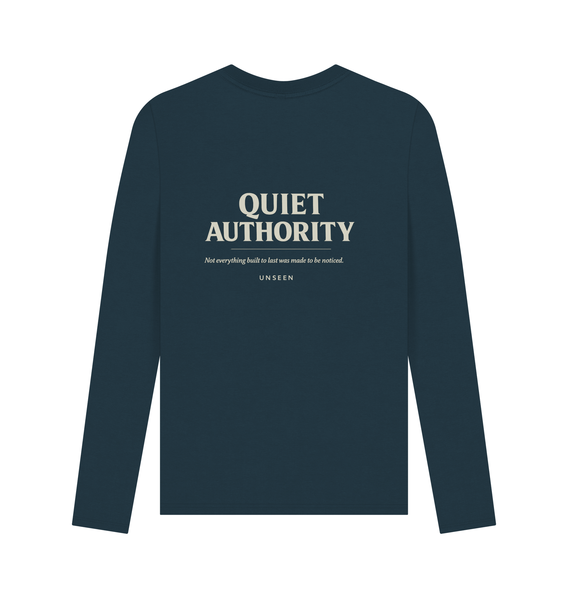 Denim Blue Printed Long Sleeve T Shirt Back