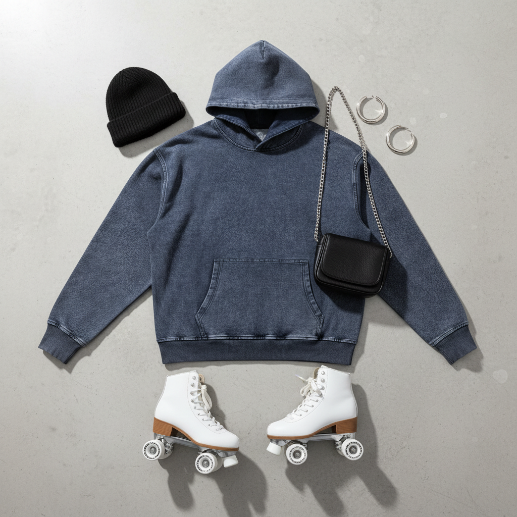 Craftklart Snow Wash Oversized Hoodie — Drop-Shoulder Unisex Essential