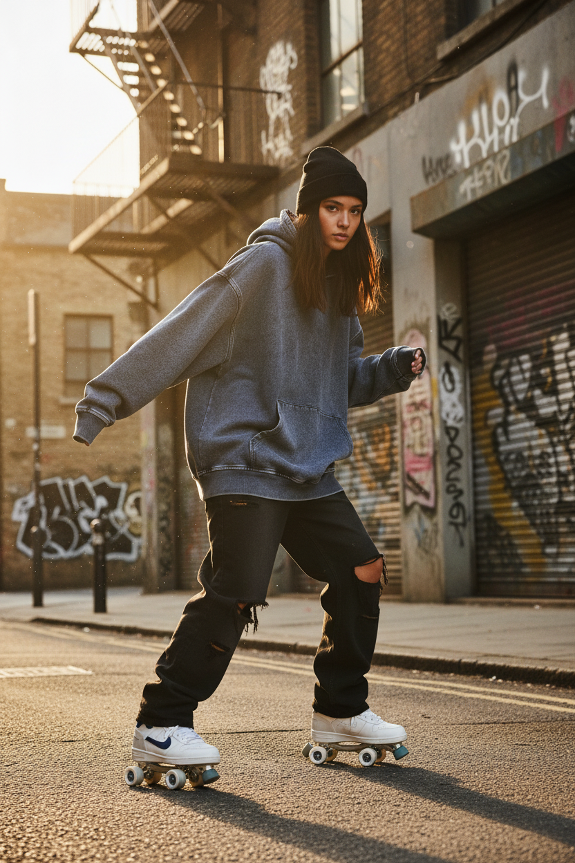 Craftklart Snow Wash Oversized Hoodie — Drop-Shoulder Unisex Essential