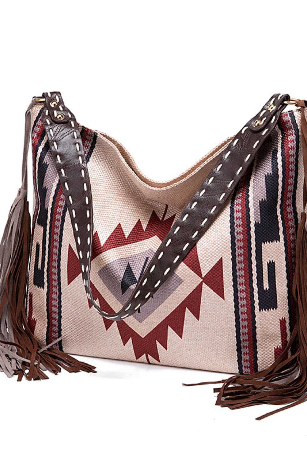 Geometric Canvas Tote Bag - Premium Crossbody Bag from Trendsi - Just $29.75! Shop now at Craftklart.store