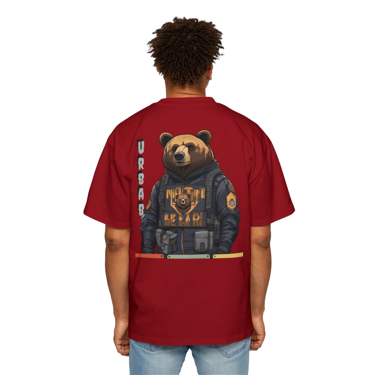 Urban Bear Men's Heavy Oversized Tee - Premium T-Shirt from Craftklart.store - Just $33.73! Shop now at Craftklart.store