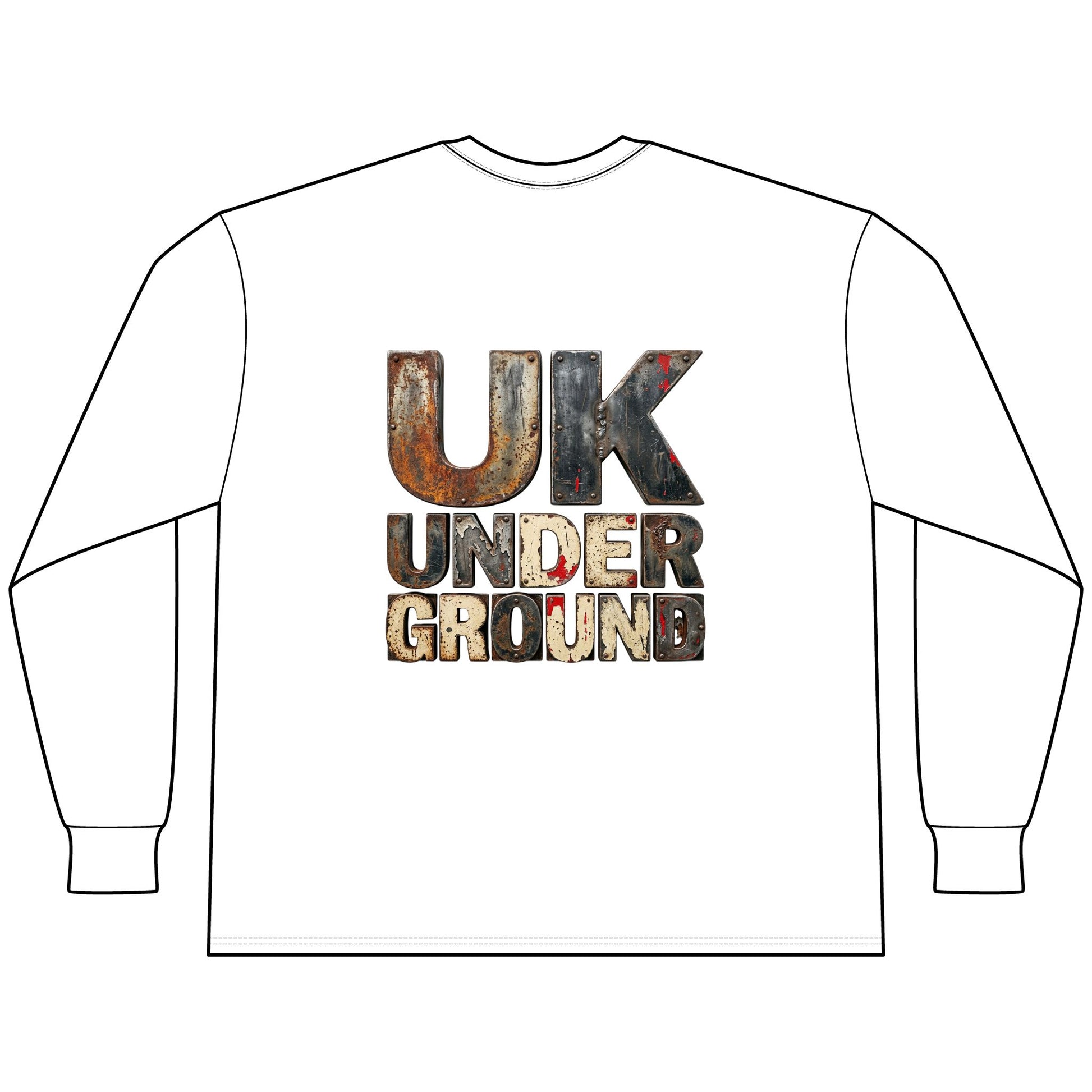 UK Underground Rust Texture Long Sleeve Tee -  "Urban Fashion & Streetwear | Craftklart"