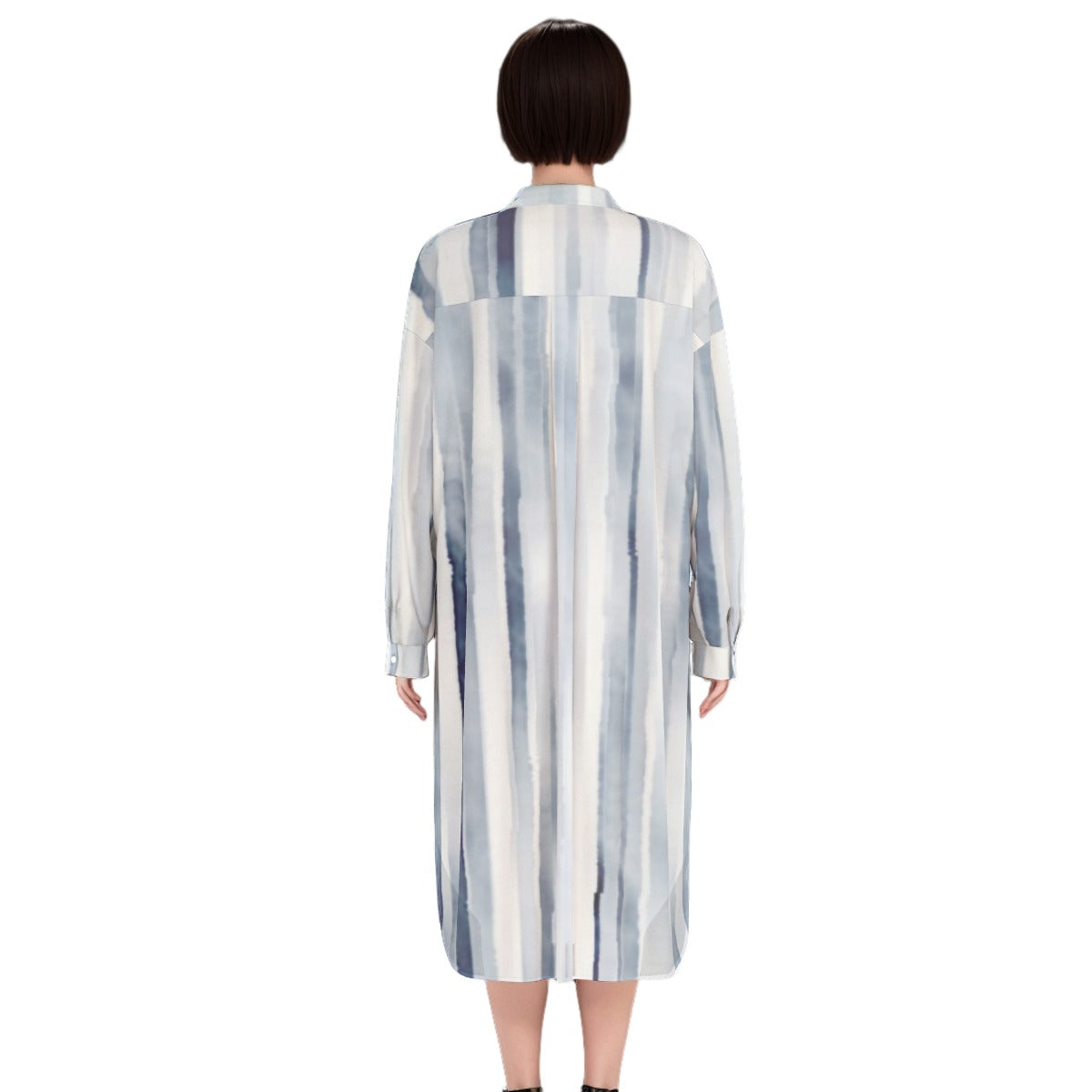 Women's (AOP)  Long Shirt Dress | Rayon