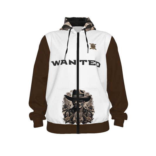 Wanted All-Over Print Unisex Pullover Hoodie With Zipper Closure | 310GSM Cotton - Premium Hoodie from Craftklart.store - Just $48! Shop now at Craftklart.store