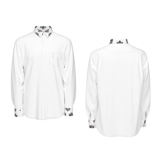 CKL Contrast Wanted Men's Long Sleeve Shirt - Premium Shirt from Craftklart.store - Just $68.96! Shop now at Craftklart.store