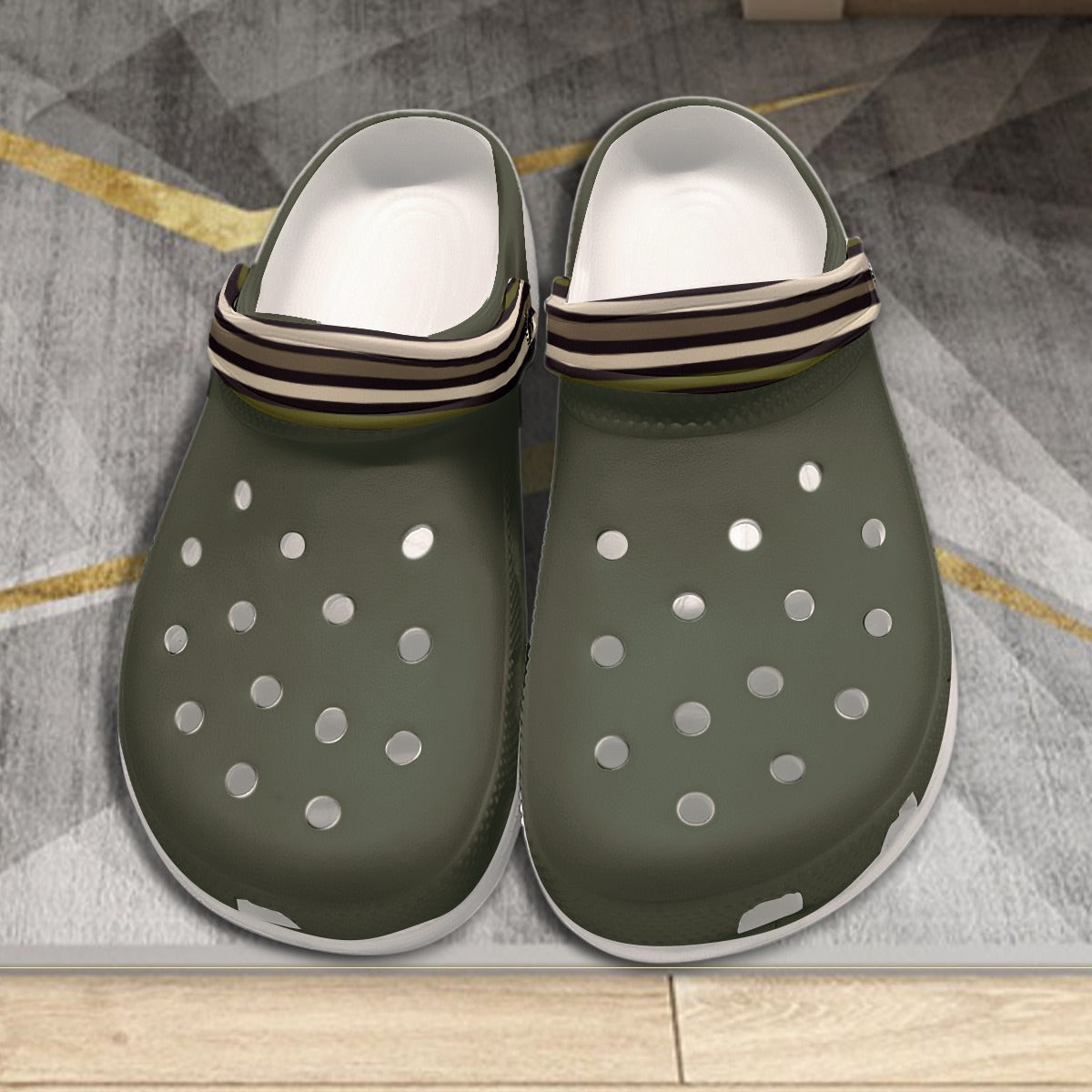 Men's AOP Urban Stripe Clogs - Premium Slippers from Yoycol - Just $28! Shop now at Craftklart.store