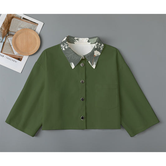 Women's Urban Casual (AOP) Cropped Cotton Jacket