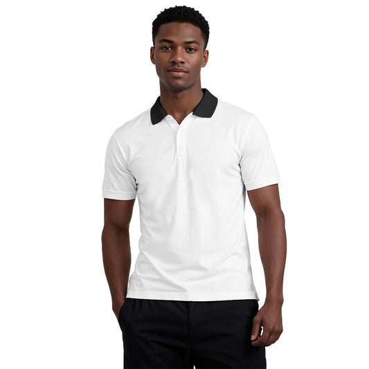 Men's (AOP) Polo Collar Jersey - High Elastic Microfiber, Regular Fit
