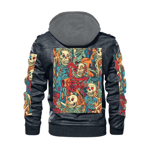 CKL Custom Men's Zip PU Leather Jacket