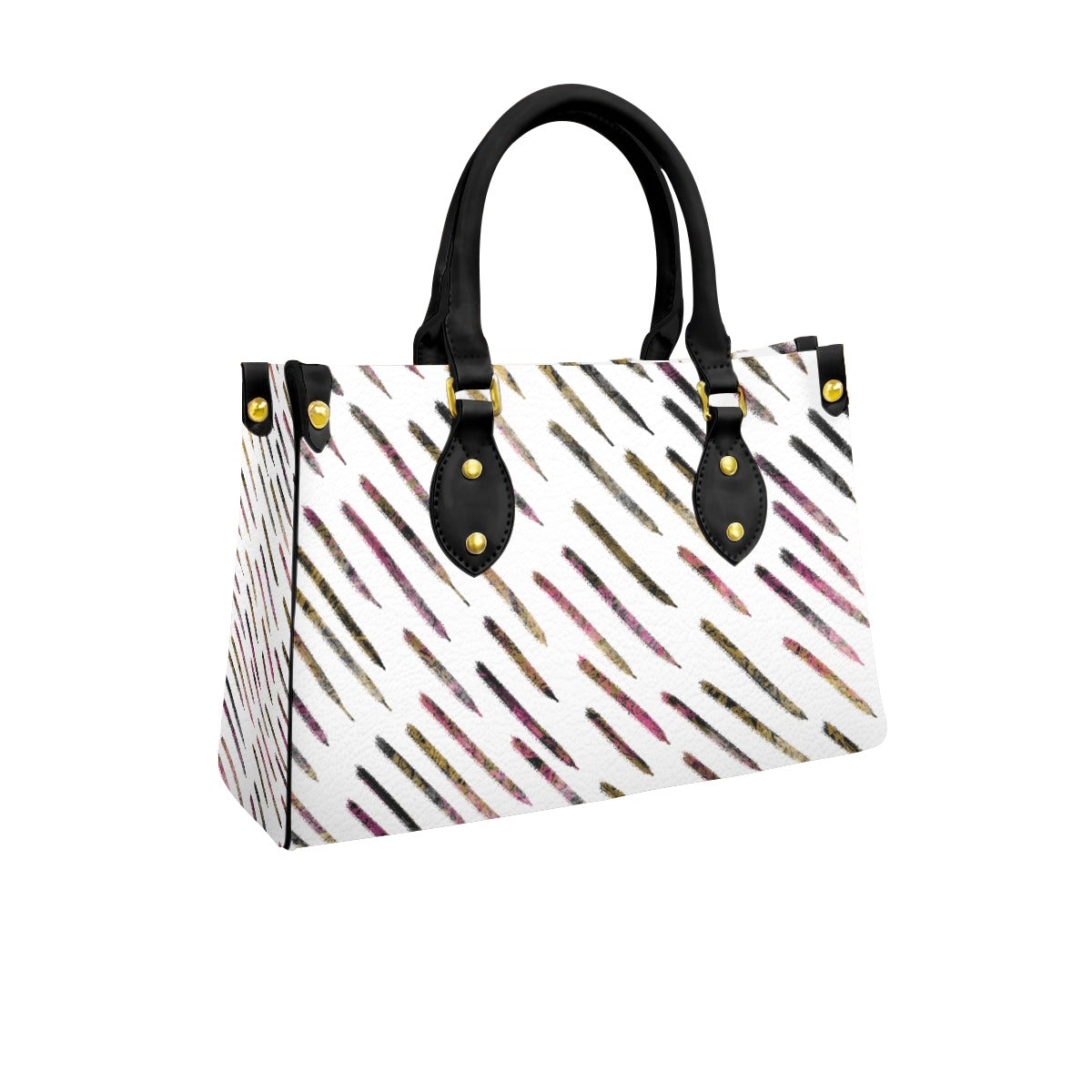 CKL Lines Women's Tote Bag With Black Handle - Premium Tote Bags from Craftklart.store - Just $32! Shop now at Craftklart.store