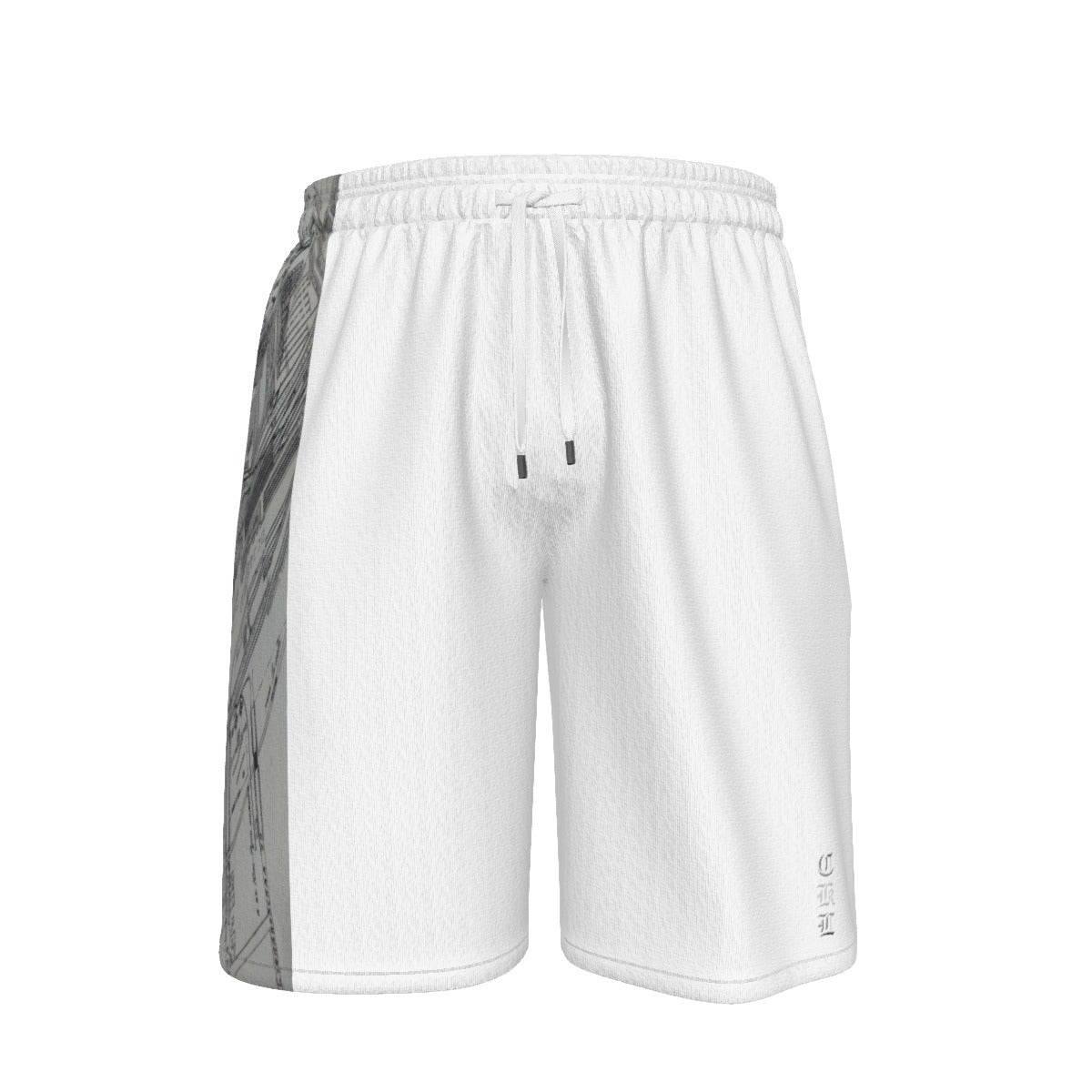 White All-Over Print Unisex Short Pants | 310GSM Cotton - Premium Shorts from Craftklart.store - Just $49.98! Shop now at Craftklart.store