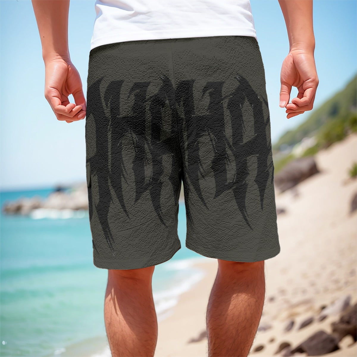 Urban Grey All-Over Print Men's Cargo Shorts - Premium Cargo Shorts from Craftklart.store - Just $24.99! Shop now at Craftklart.store