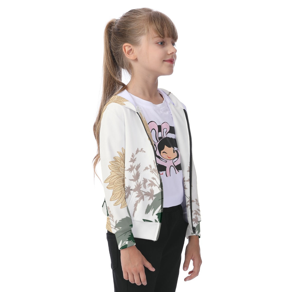 Kids Summer Fresh  (AOP) Zip-up Hoodie With Patch Pocket - Premium Kids clothes from Craftklart.store - Just $22! Shop now at Craftklart.store