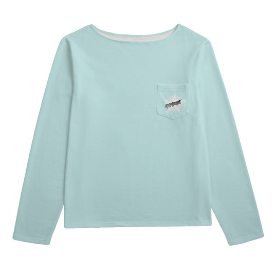 Women's Boat Neckline Sweatshirt With Chest Pocket - Premium Sweatshirt from Craftklart.store - Just $39! Shop now at Craftklart.store