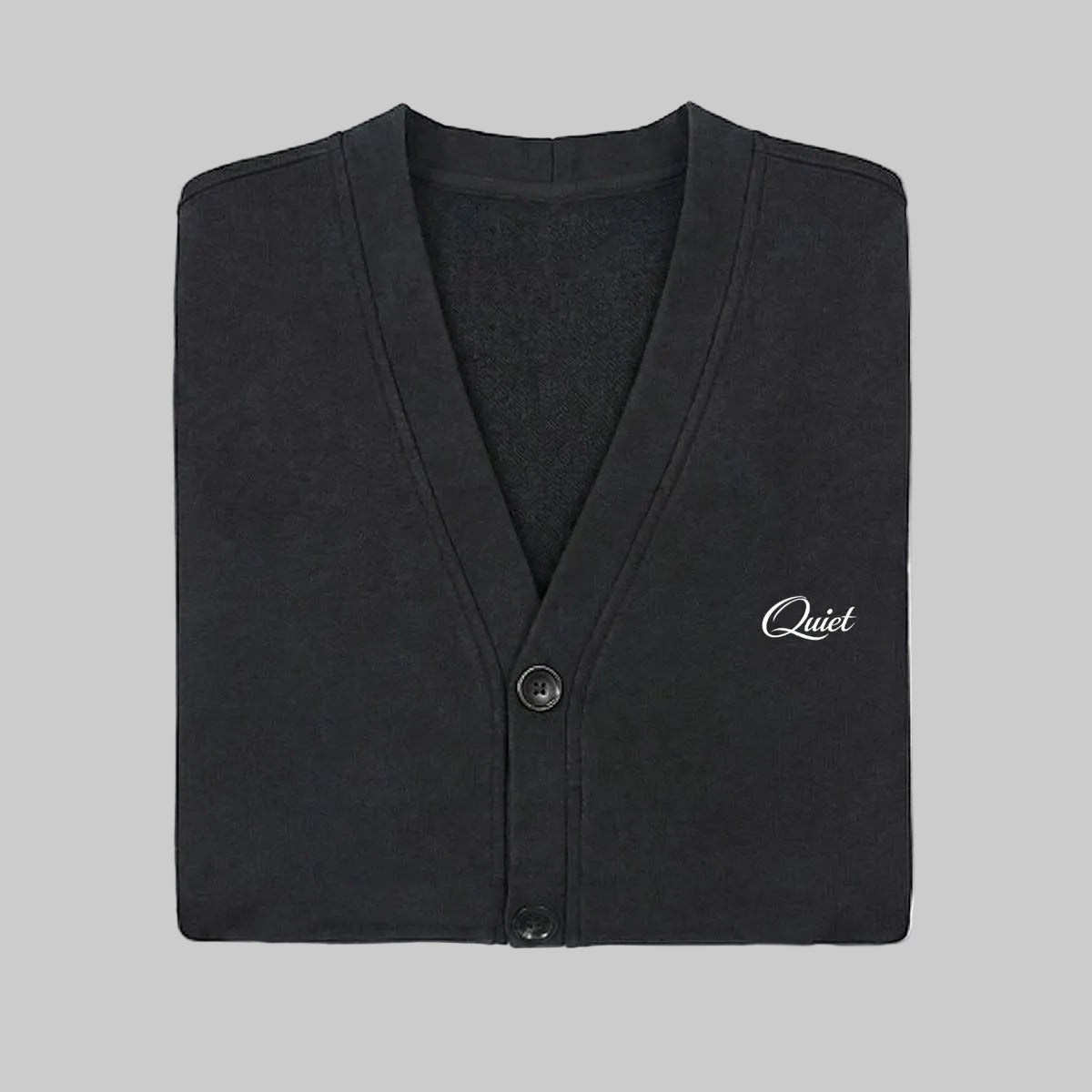 Craftklart men's button-front cotton cardigan jacket with 360GSM streetwear style, featuring a classic design and textured fabric.