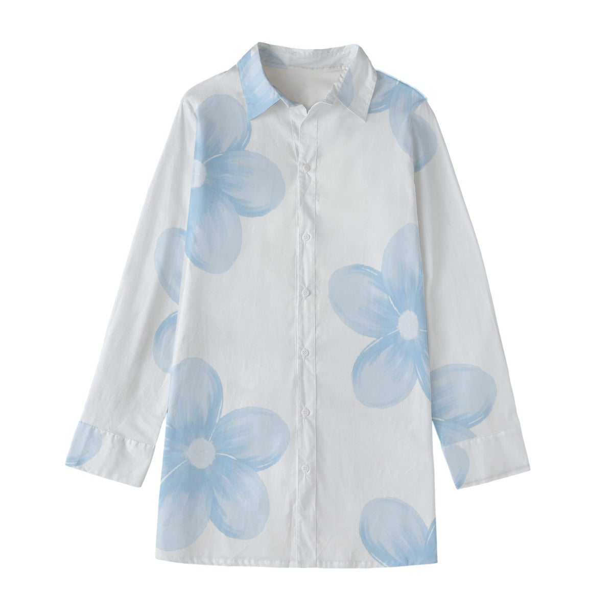 Blue Pastel (AOP)  Women's Long Shirt - Premium Shirt from Craftklart.store - Just $29.99! Shop now at Craftklart.store