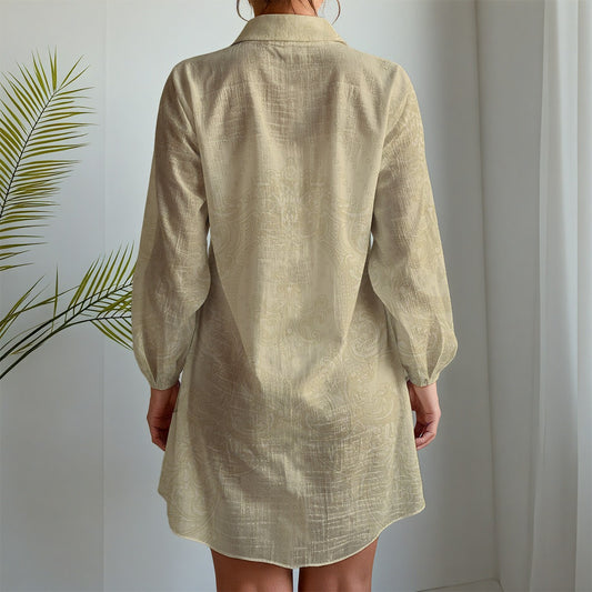 Women's Long Sleeve Urban Casual Shirt Dress