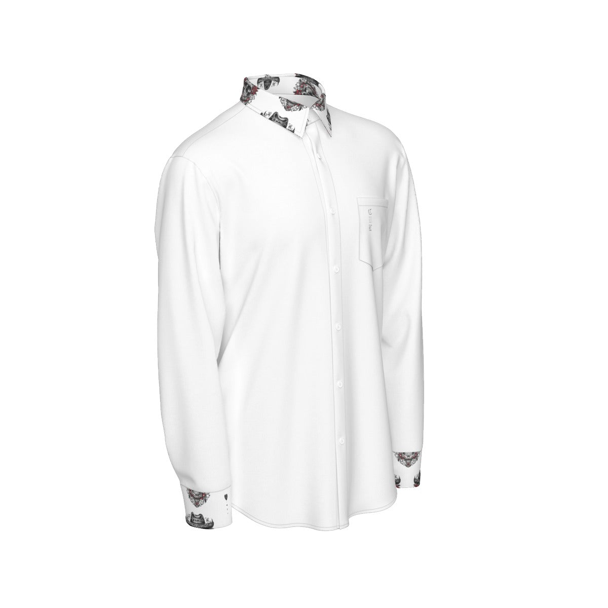 CKL Contrast Wanted Men's Long Sleeve Shirt - Premium Shirt from Craftklart.store - Just $68.96! Shop now at Craftklart.store