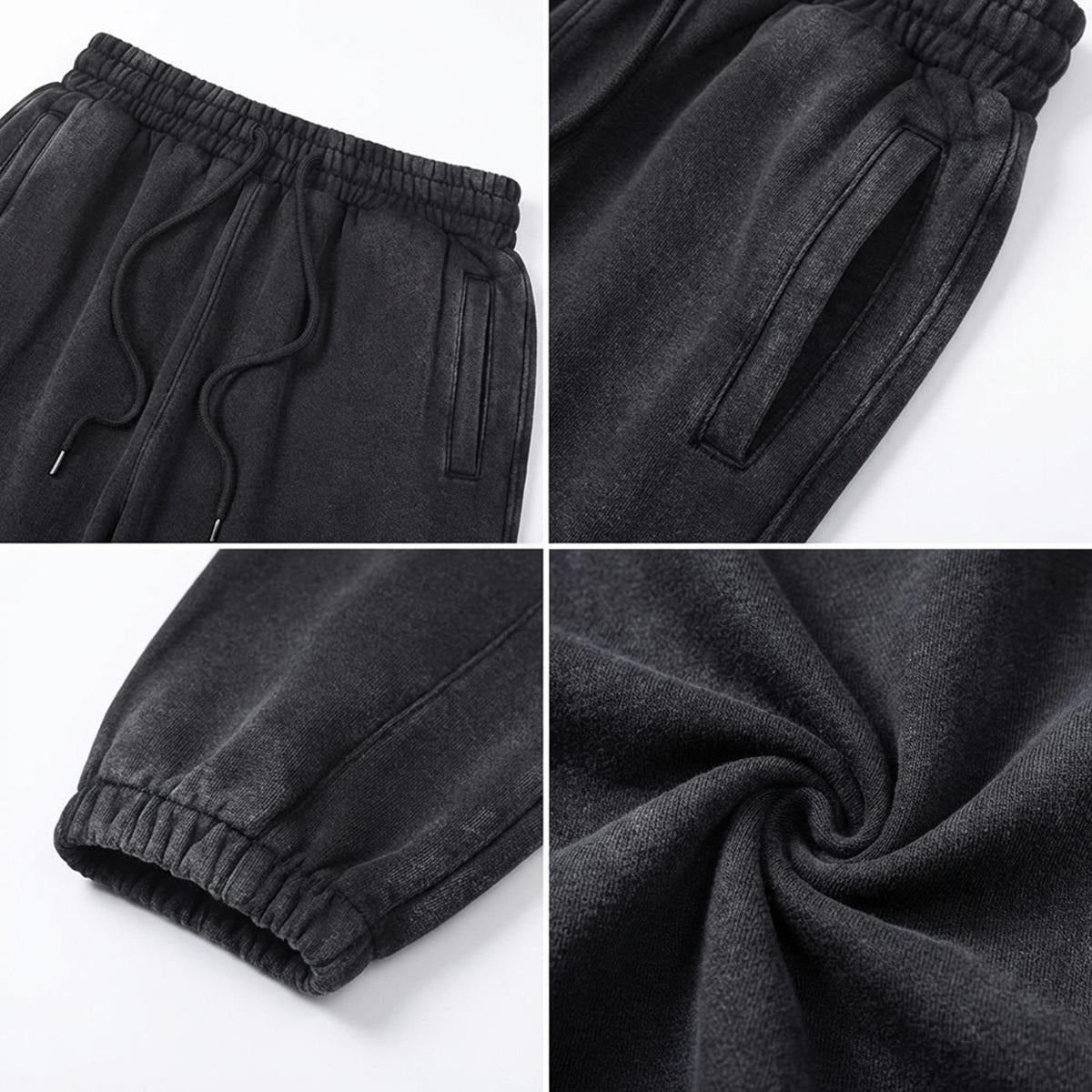 Craftklart heavyweight fleece joggers with washed straight-leg design, soft fabric, and relaxed fit for comfortable casual wear.