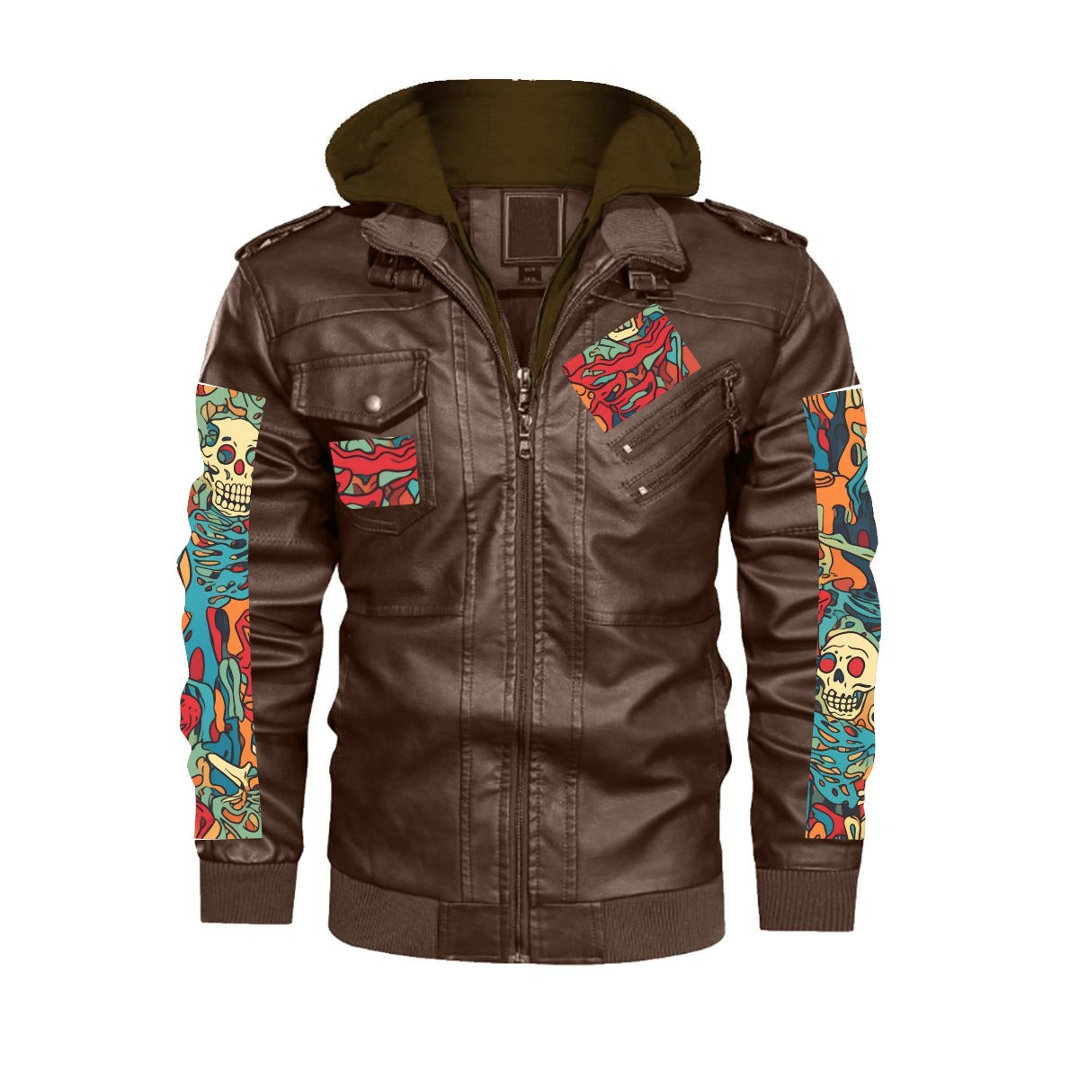 CKL Custom Men's Zip PU Leather Jacket